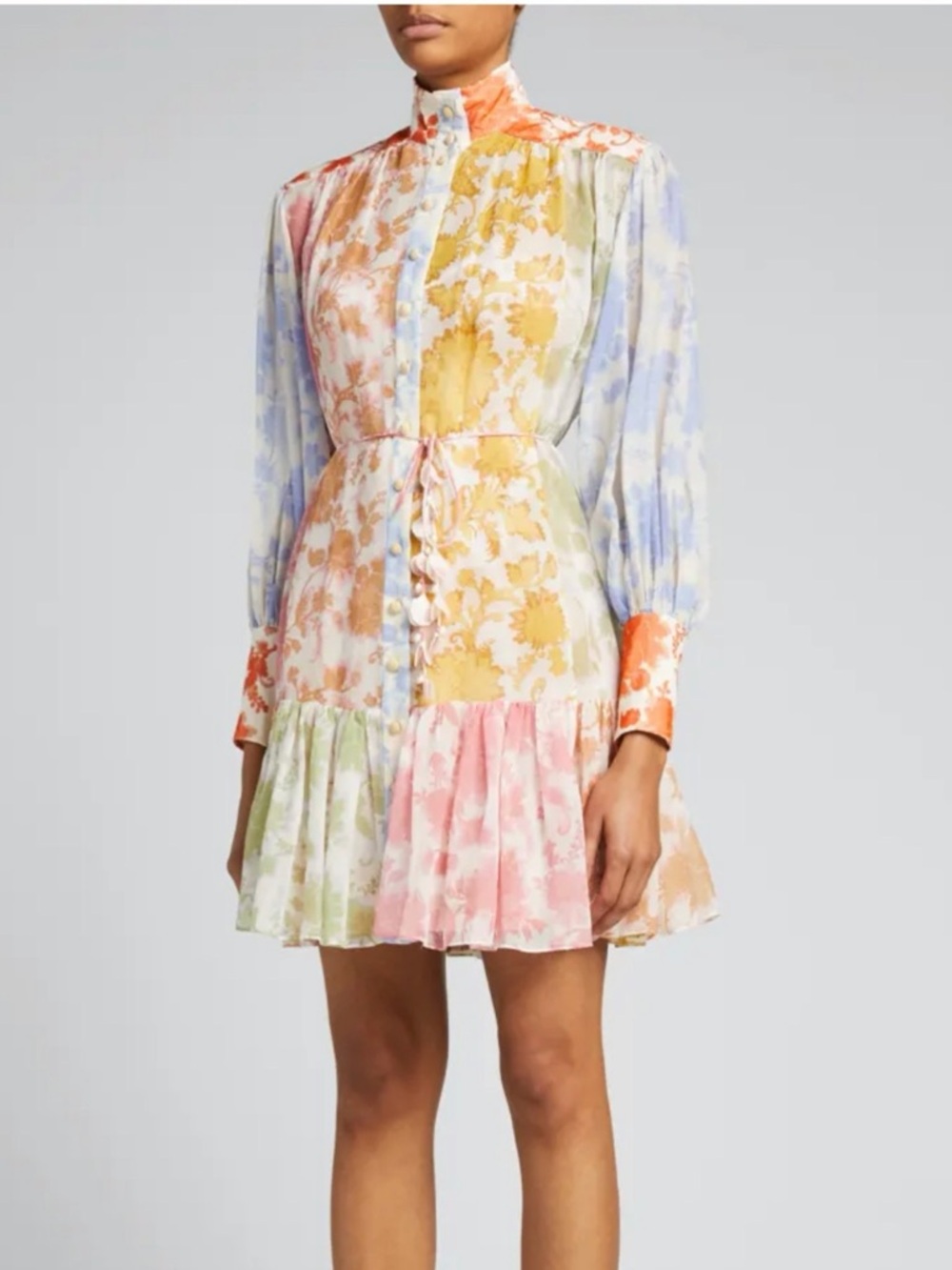 Zimmermann Postcard Lantern Print Mini Dress